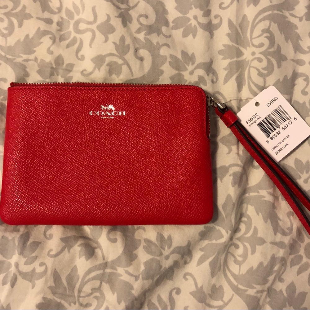 Red Coach Wristlet